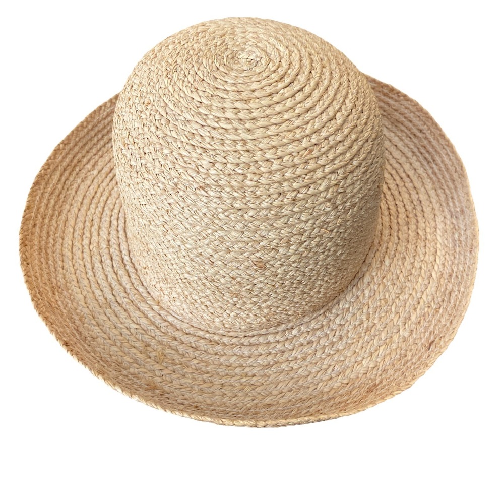 Natural Straw Wide-Brim Sun Hat - Women